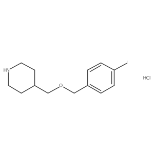 4-Iodobenzyl 4-piperidinylmethyl ether hydrochloride Structure