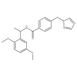 N-[1-(2,5-dimethoxyphenyl)ethyl]-4-[(1H-1,2,4-triazol-1-yl)methyl]benzamide Structure