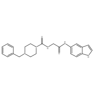 4-benzyl-N-[2-(1H-indol-5-ylamino)-2-oxoethyl]piperazine-1-carboxamide Structure