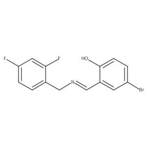 4-bromo-2-{(E)-[(2,4-difluorobenzyl)imino]methyl}phenol结构式