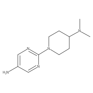 2-[4-(Dimethylamino)-1-piperidinyl]-5-pyrimidinamine结构式