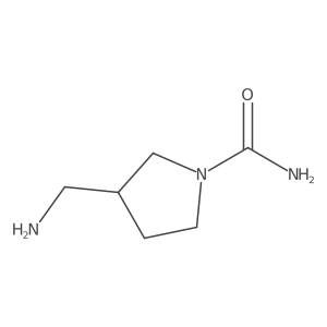 3-(Aminomethyl)pyrrolidine-1-carboxamide Structure