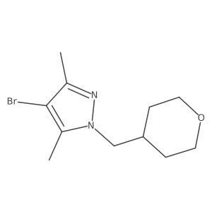 4-bromo-3,5-dimethyl-1-[(oxan-4-yl)methyl]-1H-pyrazole Structure
