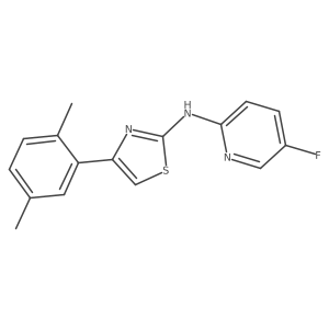 N-[4-(2,5-dimethylphenyl)-1,3-thiazol-2-yl]-5-fluoropyridin-2-amine Structure