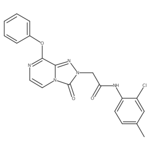 N-(2-chloro-4-methylphenyl)-2-(3-oxo-8-phenoxy-[1,2,4]triazolo[4,3-a]pyrazin-2(3H)-yl)acetamide结构式