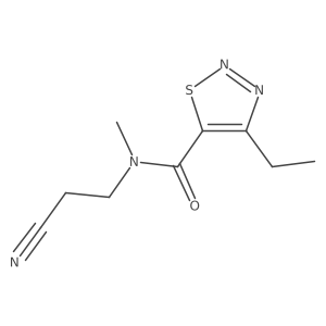 N-(2-cyanoethyl)-4-ethyl-N-methyl-1,2,3-thiadiazole-5-carboxamide结构式