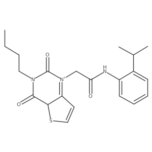 2-{3-butyl-2,4-dioxo-1H,2H,3H,4H-thieno[3,2-d]pyrimidin-1-yl}-N-[2-(propan-2-yl)phenyl]acetamide Structure