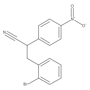 Benzenepropanenitrile, 2-bromo-I+/--(4-nitrophenyl)- Structure