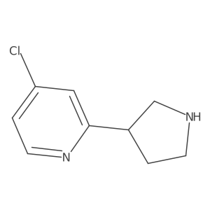 4-Chloro-2-(pyrrolidin-3-yl)pyridine Structure