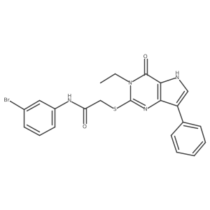 N-(3-bromophenyl)-2-((3-ethyl-4-oxo-7-phenyl-4,5-dihydro-3H-pyrrolo[3,2-d]pyrimidin-2-yl)thio)acetamide Structure