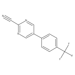 5-(4-(Trifluoromethyl)phenyl)pyrimidine-2-carbonitrile结构式