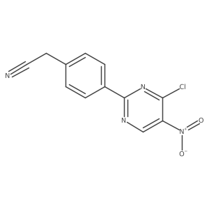 2-(4-(4-Chloro-5-nitropyrimidin-2-yl)phenyl)acetonitrile结构式