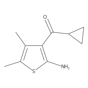 3-Cyclopropanecarbonyl-4,5-dimethylthiophen-2-amine结构式