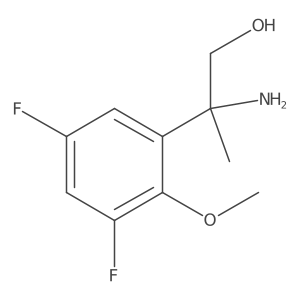 2-Amino-2-(3,5-difluoro-2-methoxyphenyl)propan-1-ol结构式