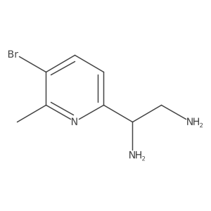 1-(5-Bromo-6-methylpyridin-2-yl)ethane-1,2-diamine结构式