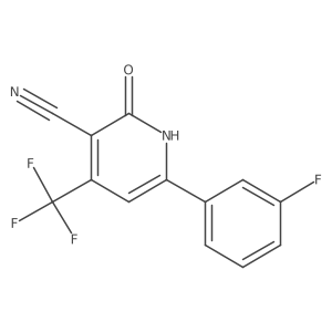 6-(3-Fluorophenyl)-2-hydroxy-4-(trifluoromethyl)nicotinonitrile结构式