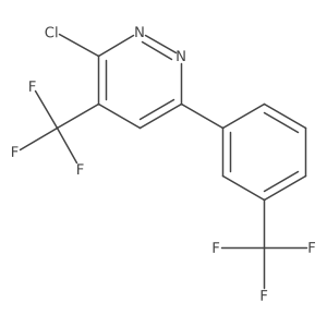 3-chloro-4-(trifluoromethyl)-6-[3-(trifluoromethyl)phenyl]pyridazine Structure