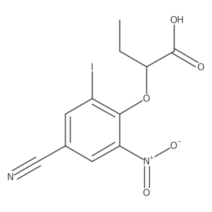 Butanoic acid, 2-(4-cyano-2-iodo-6-nitrophenoxy)-结构式