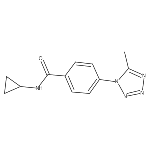 N-cyclopropyl-4-(5-methyl-1H-tetrazol-1-yl)benzamide Structure
