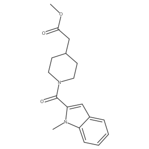 methyl {1-[(1-methyl-1H-indol-2-yl)carbonyl]piperidin-4-yl}acetate Structure