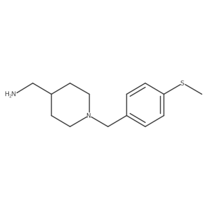 (1-{[4-(Methylsulfanyl)phenyl]methyl}piperidin-4-yl)methanamine结构式