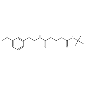 Tert-butyl (3-((3-methoxyphenethyl)amino)-3-oxopropyl)carbamate结构式