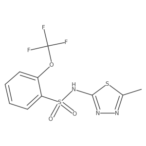 N-(5-methyl-1,3,4-thiadiazol-2-yl)-2-(trifluoromethoxy)benzene-1-sulfonamide Structure