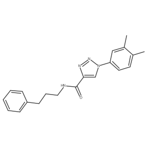 1-(3,4-dimethylphenyl)-N-(3-phenylpropyl)-1H-1,2,3-triazole-4-carboxamide结构式