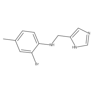 1H-Imidazole-5-methanamine, N-(2-bromo-4-methylphenyl)-结构式