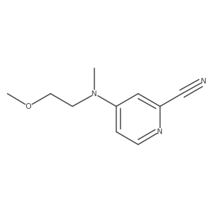 4-[(2-Methoxyethyl)(methyl)amino]pyridine-2-carbonitrile结构式