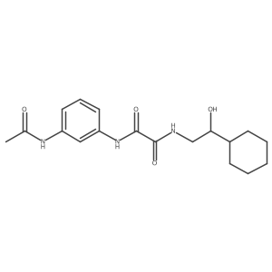 N1-(3-acetamidophenyl)-N2-(2-cyclohexyl-2-hydroxyethyl)oxalamide结构式