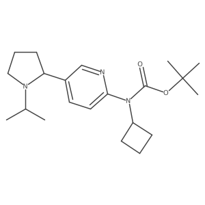 tert-Butyl cyclobutyl(5-(1-isopropylpyrrolidin-2-yl)pyridin-2-yl)carbamate结构式