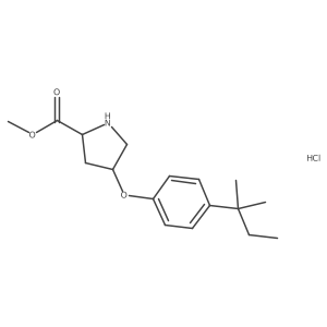 Methyl (2S,4S)-4-[4-(tert-pentyl)phenoxy]-2-pyrrolidinecarboxylate hydrochloride结构式