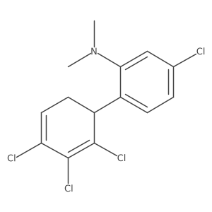 [5-Chloro-2-(2,3,4-trichlorocyclohexa-2,4-dienyl)-phenyl]-dimethyl-amine结构式