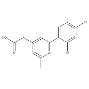2-(2,4-Dichlorophenyl)-6-methylpyridine-4-acetic acid结构式