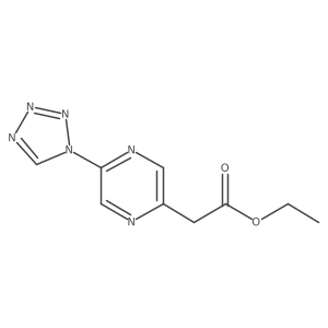 ethyl [5-(1H-tetrazol-1-yl)pyrazin-2-yl]acetate Structure
