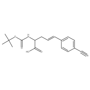 (S)-2-((Tert-butoxycarbonyl)amino)-5-(4-cyanophenyl)pent-4-enoic acid结构式