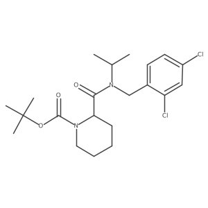 tert-Butyl 2-((2,4-dichlorobenzyl)(isopropyl)carbamoyl)piperidine-1-carboxylate Structure