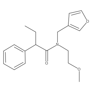 N-(furan-3-ylmethyl)-N-(2-methoxyethyl)-2-phenylbutanamide结构式