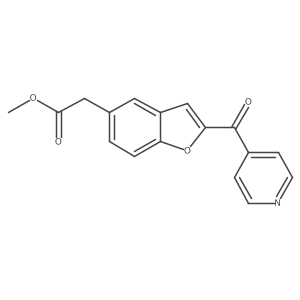 Methyl 2-(2-isonicotinoylbenzofuran-5-yl)acetate结构式