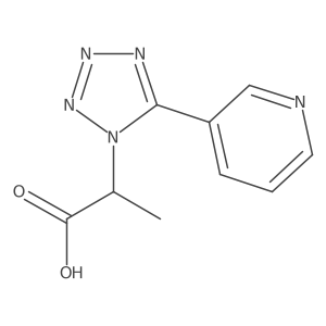 2-[5-(pyridin-3-yl)-1H-1,2,3,4-tetrazol-1-yl]propanoic acid Structure