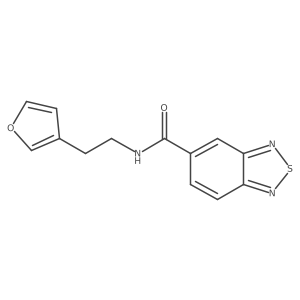 N-(2-(furan-3-yl)ethyl)benzo[c][1,2,5]thiadiazole-5-carboxamide结构式