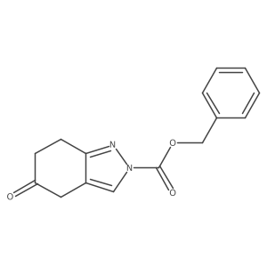 benzyl 5-oxo-4,5,6,7-tetrahydro-2H-indazole-2-carboxylate结构式