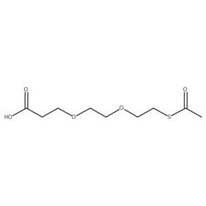 3-(2-(2-(Acetylthio)ethoxy)ethoxy)propanoic acid Structure