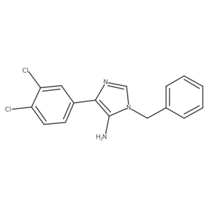 1-benzyl-4-(3,4-dichlorophenyl)-1H-imidazol-5-amine结构式