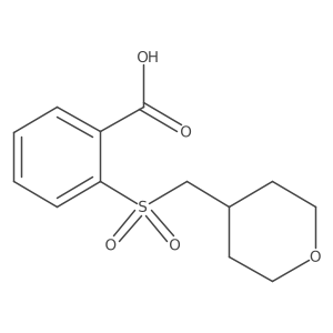 2-(((Tetrahydro-2H-pyran-4-yl)methyl)sulfonyl)benzoic acid Structure