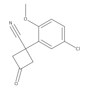 1-(5-Chloro-2-methoxyphenyl)-3-oxocyclobutane-1-carbonitrile结构式