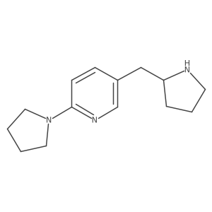 2-(Pyrrolidin-1-yl)-5-[(pyrrolidin-2-yl)methyl]pyridine结构式
