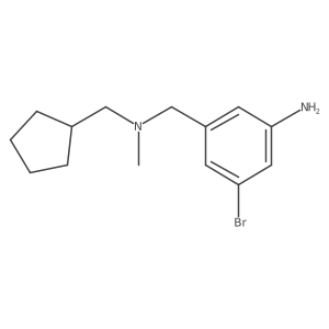 3-Bromo-5-{[(cyclopentylmethyl)(methyl)amino]methyl}aniline结构式