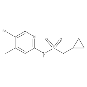 Cyclopropanemethanesulfonamide, N-(5-bromo-4-methyl-2-pyridinyl)-结构式